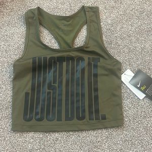 NWT Nike Just Do It Crop Tank Fitted XS